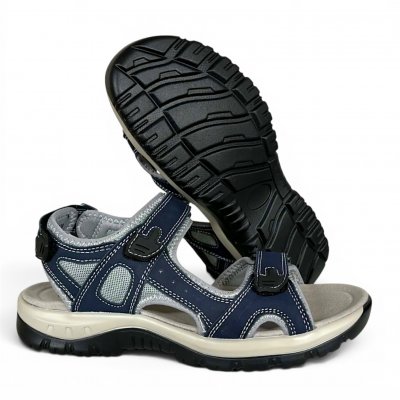 cc resorts emy navy blå sandal dam gummisula fotriktig remmar memoryfoam