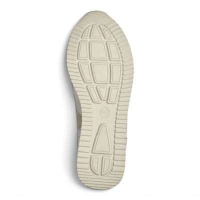 Jana somon Soft Line Sneaker med Rymlig Läst gold guld beige vegan h-bredd komfort memoryfoam textil damsko fotriktig