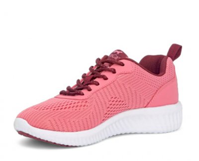 PoleCat Credo Iowa Sneaker walkingsko Dam / röd red tygsko fotriktig urtagbar sula komfort fuchsia rosa