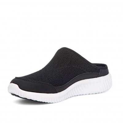 PoleCat Credo Maine Slip-In Dam Black Sneaker walkingsko Dam svart black tygsko fotriktig urtagbar sula komfort