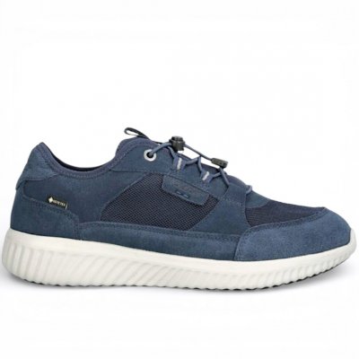 PoleCat Credo toronto gtx goretex vattentäta Sneakers Herr navy blå walkingsko mjuk lätt snabbsnörning stopp