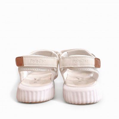polecat credo hawaii white vit sandal dam unisex fotvänlig kardborre promenad vandring gummisula
