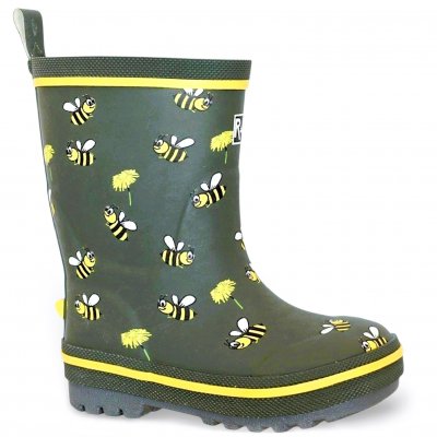 Råå gummistövel Bee Svart barn kids junior naturgummi