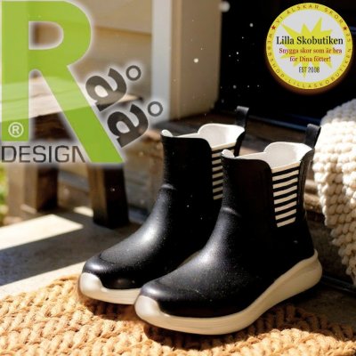 Gummistövlar stövel regnkänga tess svart black råå naturgummi