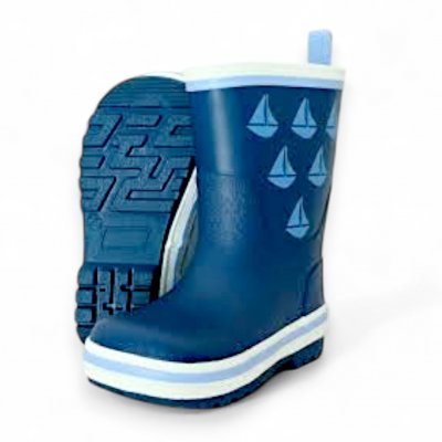 Råå gummistövel jolle båtar stövel blå barn kids junior naturgummi