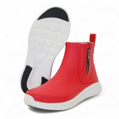 Gummistövlar stövel regnkänga nina röd red råå naturgummi dragkedja