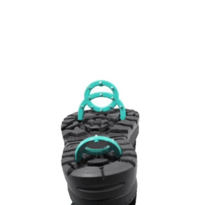 Rosa Negra Vinterboots med Dubbar / Svart kängor broddar mocka lammull päls foder varma dragkedja urtagbar innersula