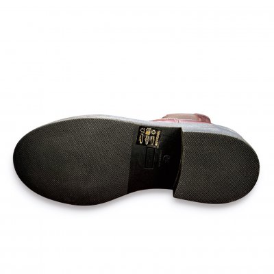 rosa negra chelsea boots kängor skinn dk brown mörkbrun dam resår