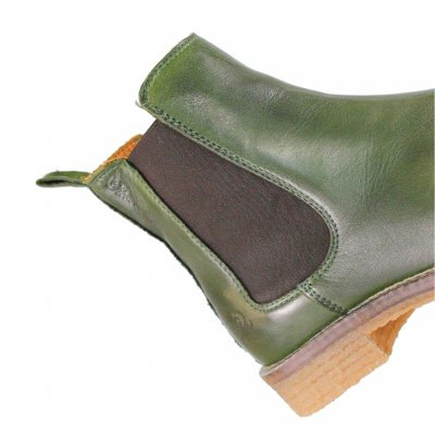 rosa negra chelsea boots kängor skinn kiwi grön dam resår