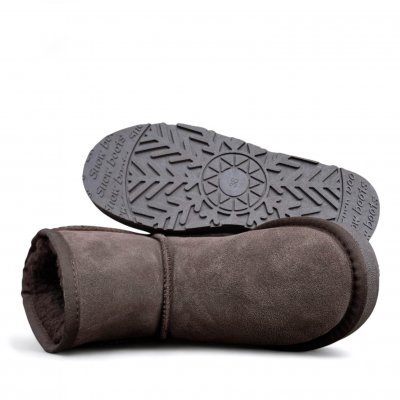 Rugged Gear Bondi Low dark brown mörkbrun boots känga fårull ull pälsboots uggs låga mockaboots