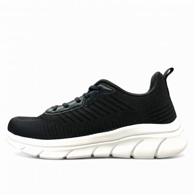 rugged gear knit Sneak Dam black svart resårsnöre komfort memoryfoam damsko fotriktig