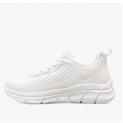 rugged gear knit Sneak Dam white vit resårsnöre komfort memoryfoam damsko fotriktig