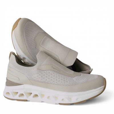 rugged gear smart slipon Sneaker Dam champagne beige vit komfort memoryfoam damsko fotriktig
