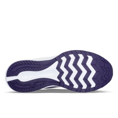 Saucony cohesion 17 Lupine Vizired Pourpre lila orange rymlig dam walkingsko komfort stabil stötdämpande jogging fritid promenad