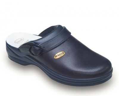 Scholl new bonus mjuk toffel blå marin skinn