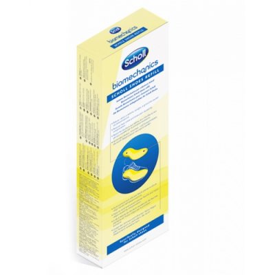 Scholl Biomechanics / Skosulor Inlägg / Svart Pronation hälsmärta ömma fötter smärta avlastning