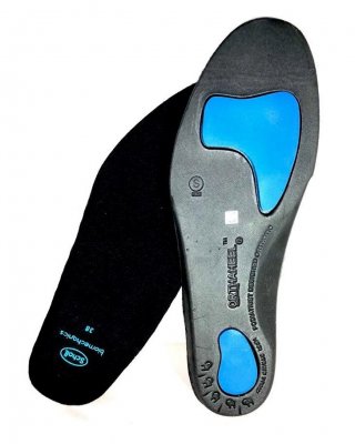 Scholl Biomechanics / Skosulor Inlägg / Svart Pronation hälsmärta ömma fötter smärta avlastning