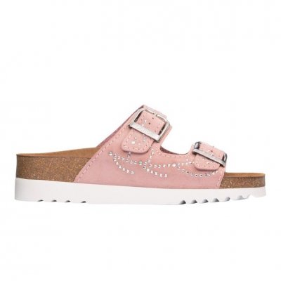 Scholl Malaren WG AD / pink rosa kork skinn biosandal