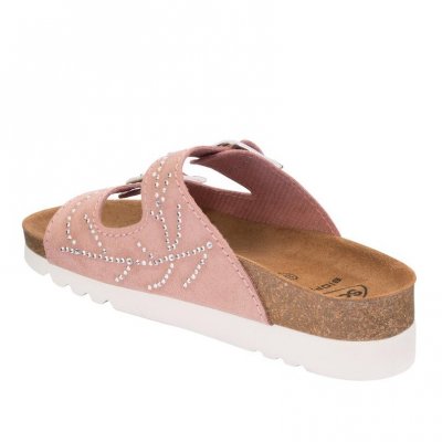Scholl Malaren WG AD / pink rosa kork skinn biosandal