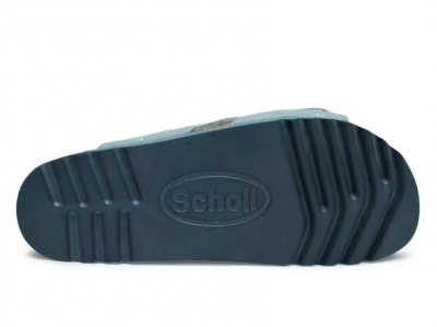 Scholl Rio WG AD läder mörkblå Navy anatomisk biosandal fotriktig