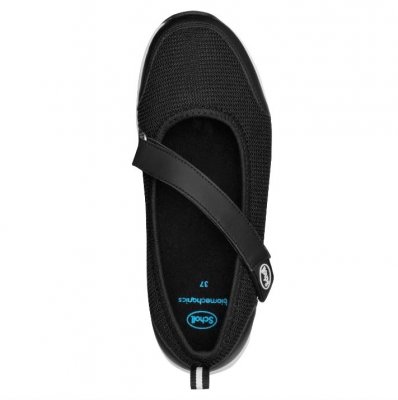 Scholl Moonwalk Ballerina / black svart tyg mesh fotriktig biomechanics dam