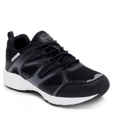 Scholl sprinter selfoss svart black grey sneaker dam pronation fotsmärta hälsmärta fotriktig walking promenad