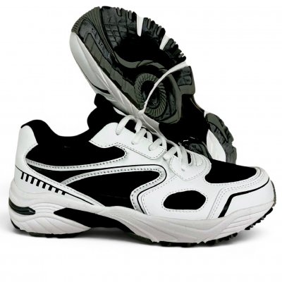Scholl sprinter plus all vit svart black white sneaker dam pronation fotsmärta hälsmärta fotriktig walking promenad