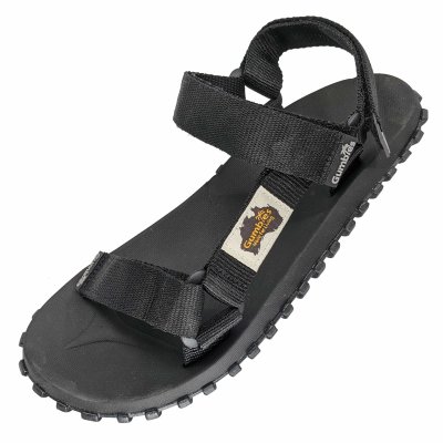 Gumbies scrambler sandal svart black dam herr Unisex remmar stöd komfort grepp sommar tyg gummisula sandal
