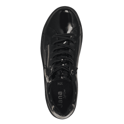 sitane Soft Line Black Gold Sneaker med dragkedja Rymlig Läst h-bredd komfort memoryfoam dam