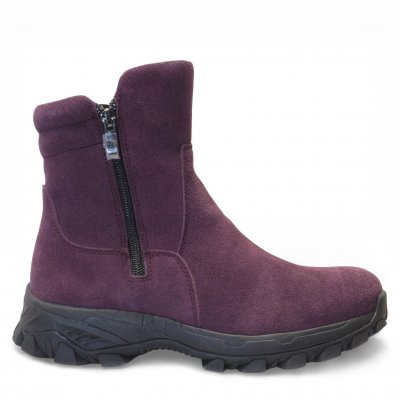 soft comfort vinterboots lampton broddsko dubbar antislip broddar broddskor varmfodrade mocka fotriktiga dragkedja lila provsko