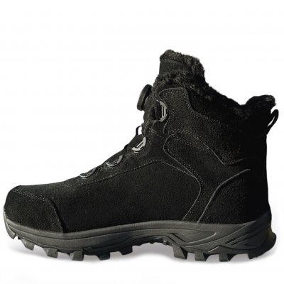 soft comfort cross halkskydd Känga herr dubb brodd Mocka snörning Svart Vinter Is