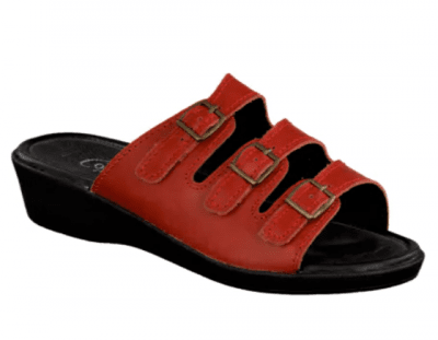 Soft Comfort Fredrika / Röd skinn nubuck läder sandal