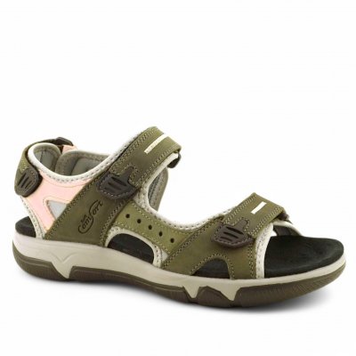 Soft Comfort Hills Anthracite multi grå beige sandal dam remmar läder fotriktig kardborre skön