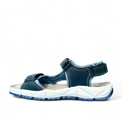 softwork comfort sandal läder remmar kardborre blå dam