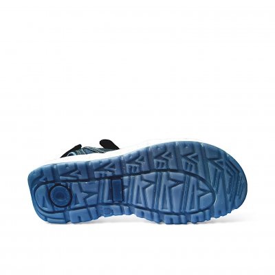 softwork comfort sandal läder remmar kardborre blå dam