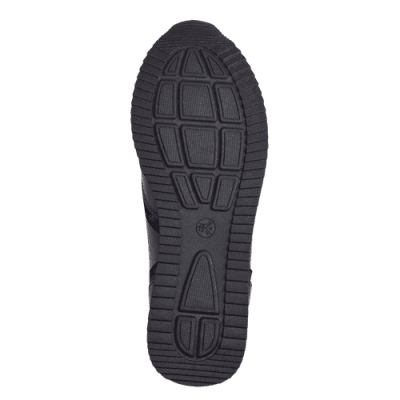 Jana somon Soft Line Sneaker med Rymlig Läst Svart brons vegan h-bredd komfort memoryfoam textil damsko fotriktig