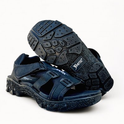 spotec classic sandal unisex herr neopren remmar stötdämpande kraftig fotriktig svart sandal