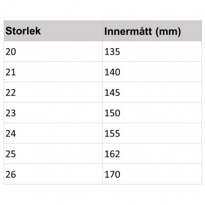 Vincent shoes storlekstabell