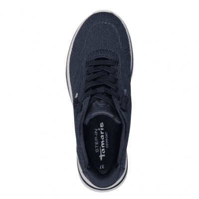 Tamaris daisy step in lätt Sneaker med Rymlig Läst navy marinblå komfort memoryfoam textil damsko fotriktig
