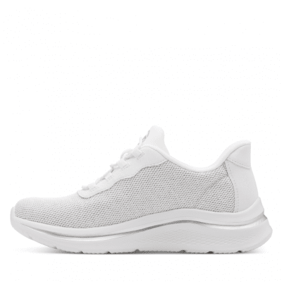 Tamaris daisy step in lätt Sneaker med Rymlig Läst vit white silver komfort memoryfoam textil damsko fotriktig