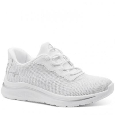 Tamaris daisy step in lätt Sneaker med Rymlig Läst vit white silver komfort memoryfoam textil damsko fotriktig