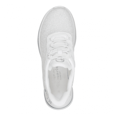 Tamaris daisy step in lätt Sneaker med Rymlig Läst vit white silver komfort memoryfoam textil damsko fotriktig