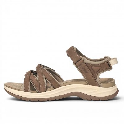 Teva Tirra Läder Sandal caribou brun sportsandal fotriktig
