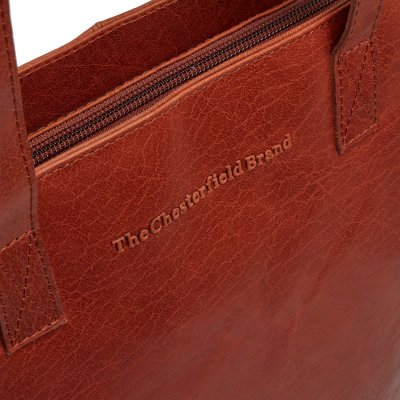 The Chesterfield Brand Reidun Cognac shopper stor väska handväska läder skinn dam
