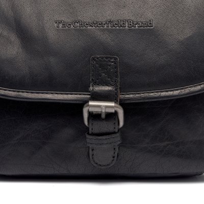 The Chesterfield Brand Sofia black svart axelrem handväska läder skinn dam