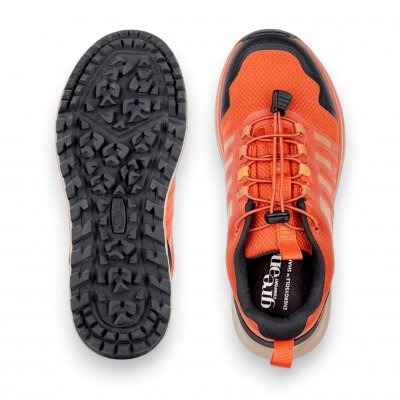 Track N' Trail Thea Sneaker Dam orange svart rust sneaker vattentät elastiska urtagbar sula bekväma rymliga bred läst