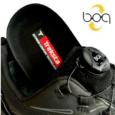 Treksta river larvik Boa HTX vattentät lättviktsskoDam black svart unisex promenadsko vandringssko comfortfit