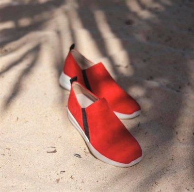 Naturalizer Untold Sneaker / hotsauce röd Suede mocka svart lågsko