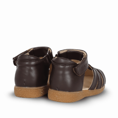 vincent shoes astrid alex barnsandal mjuk skinn läder brun brown kardborre