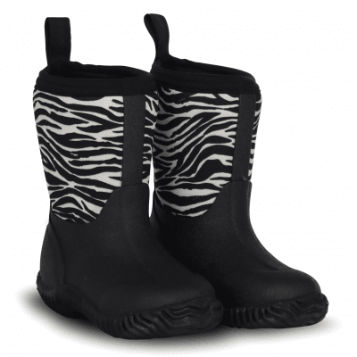 vincent shoes allvädersstövel neopren varmfodrad barn svart black white zebra